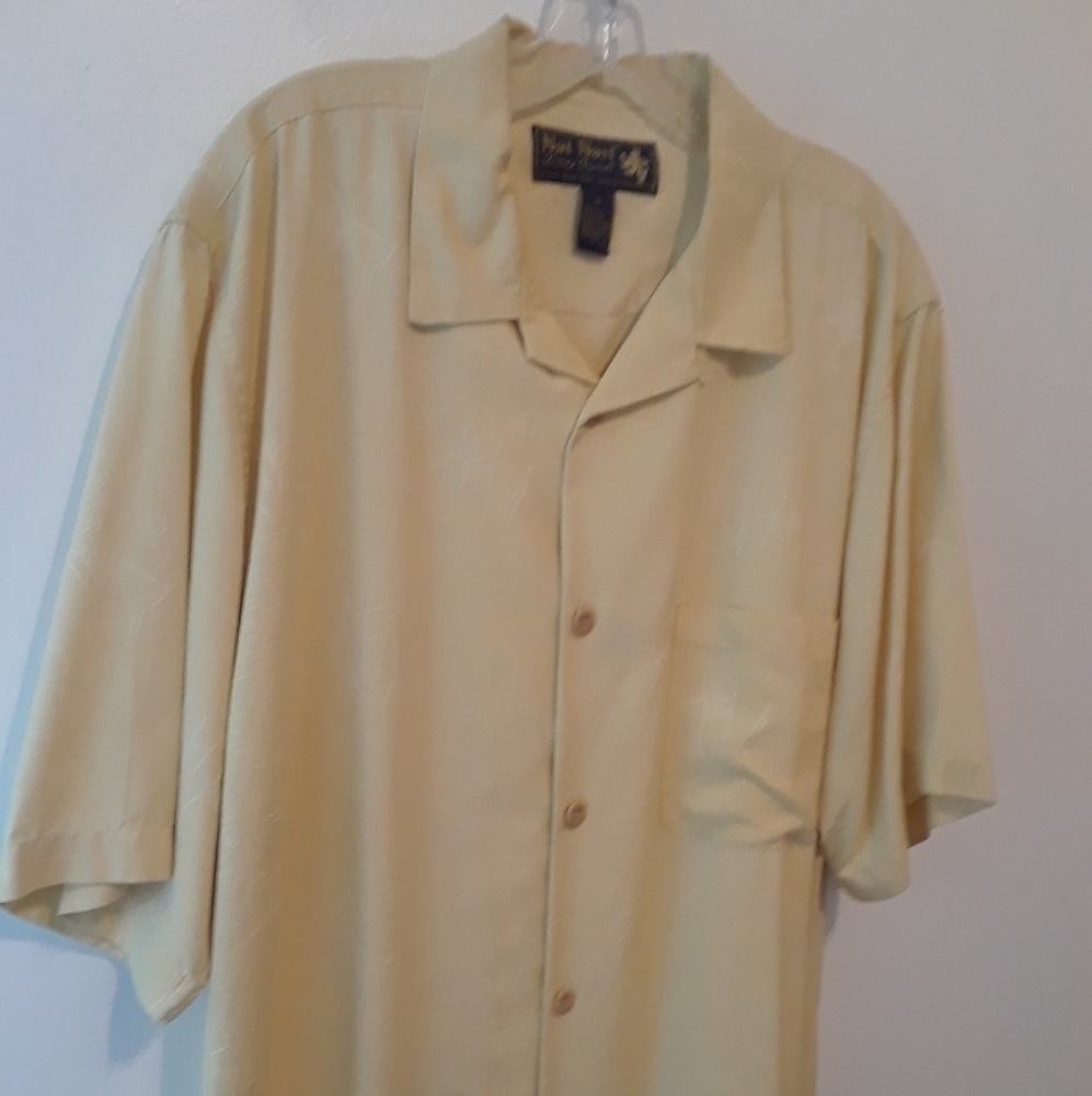 Nat Nash Men S/S Silk Shirt on Down Shirt Medium